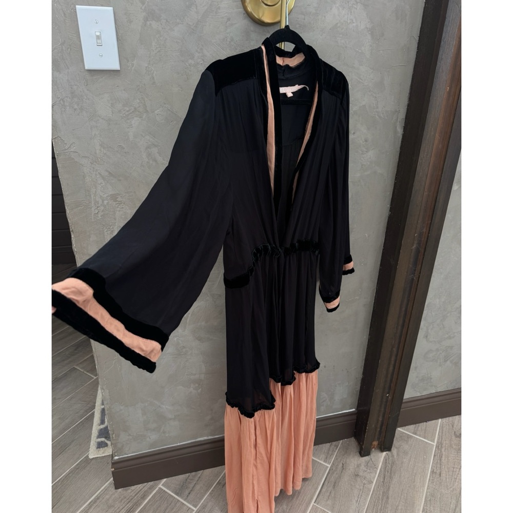 NFC x Free People Black and tan kimono dress